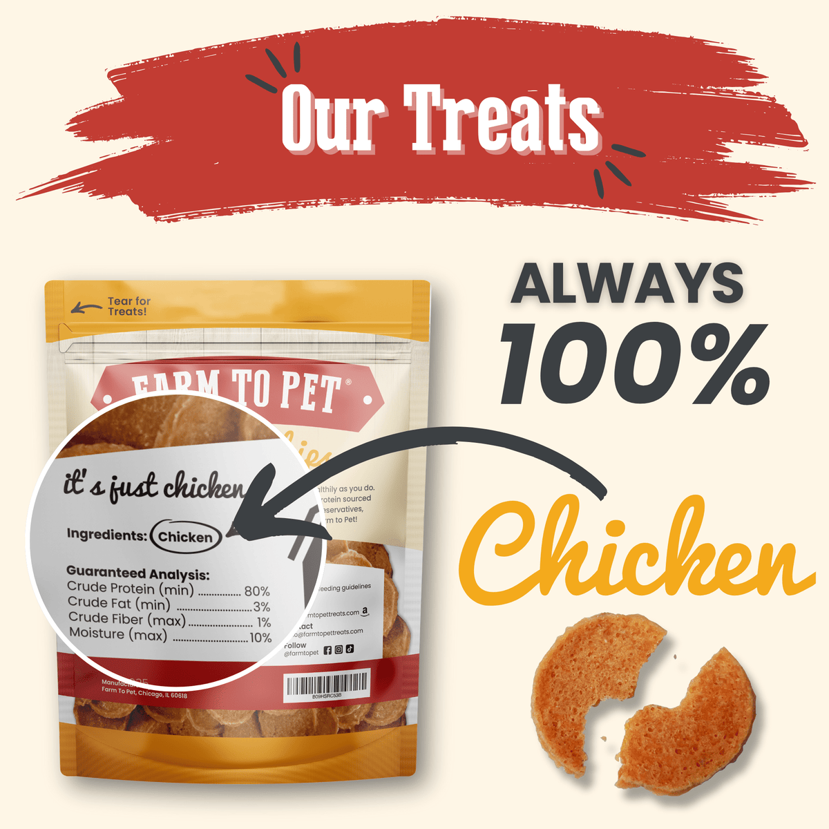 Chicken Chips — Single-Ingredient Dog Treats
